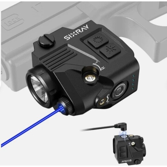 Pistol Light and Laser w/ strobe Combo green Beam Flashlight, 164 M, 420 Lumens - Picture 1 of 8